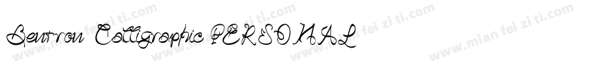 Bentron Calligraphic PERSONAL Regular字体转换